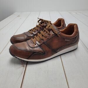 Pikolinos Mens Dark Brown Distressed Leather Rugged Oxford Lace Up Shoe PIKOLINOS mens lace & zip up cap toe boots shoe size 9.5 M  main image 4